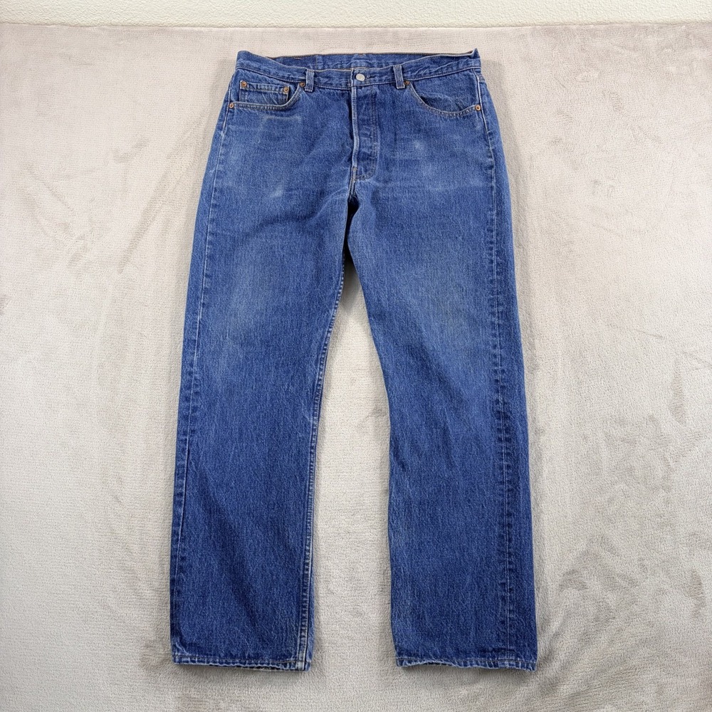 Vintage Levis 501xx Jeans Men 38x34 (Fits 34x31) Blue Distressed Made in USA 80s